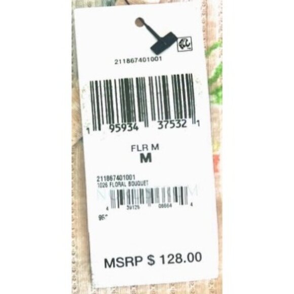 Ralph Lauren ‘Floral Bouquet’ Ribbed Short-Sleeve Lettuce Trimmed Light Weight t - Picture 9 of 13